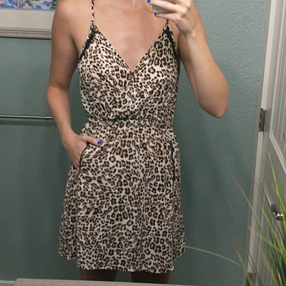 Cheetah Print Razor Back Dress - Picture 3 of 7